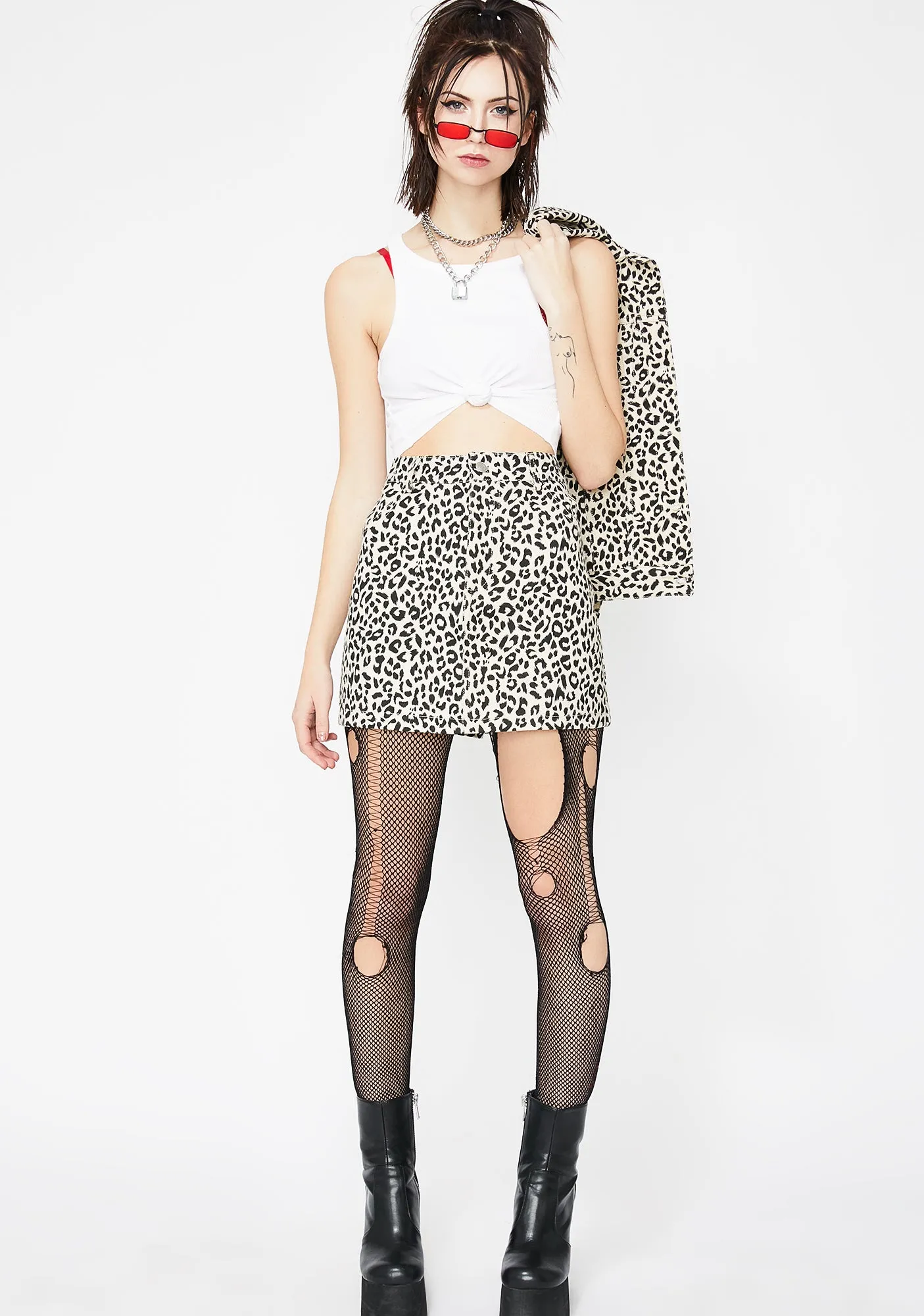 Go Berserk Leopard Skirt-