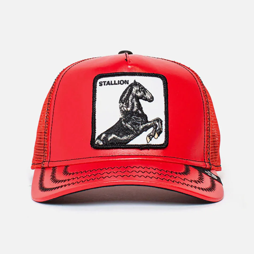 Goorin Bros Cherry Mustang Red Trucker Hat