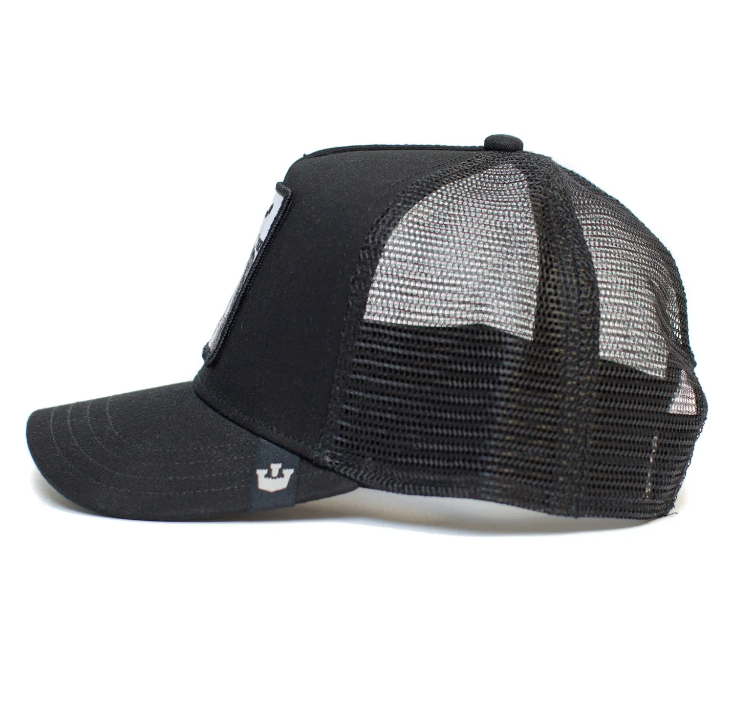 Goorin Bros White Tiger Black Trucker Hat