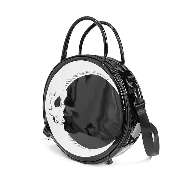 Gothic Skull Crescent Moon Shoulder Bag