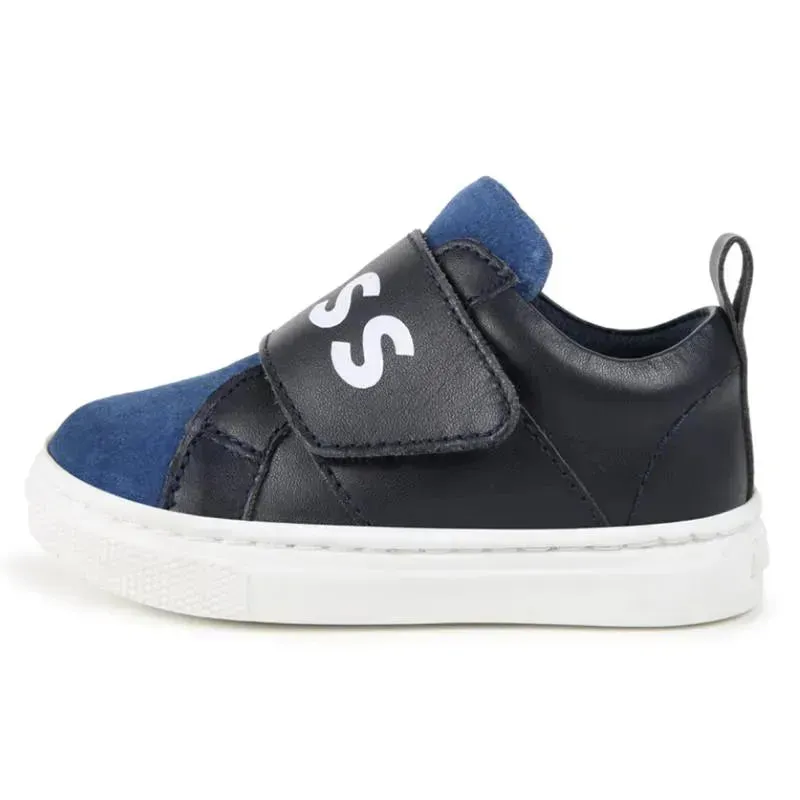 Hugo Boss Baby - Sneakers With Elastic Logo, Navy