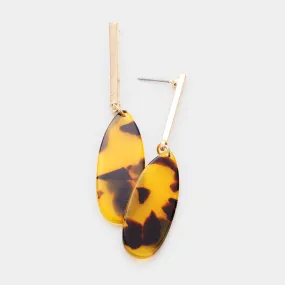 iLLASPARKZ Celluloid Acetate Metal Bar Drop Earrings