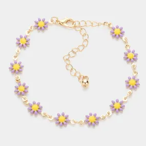 iLLASPARKZ Enamel Flower Station Bracelet