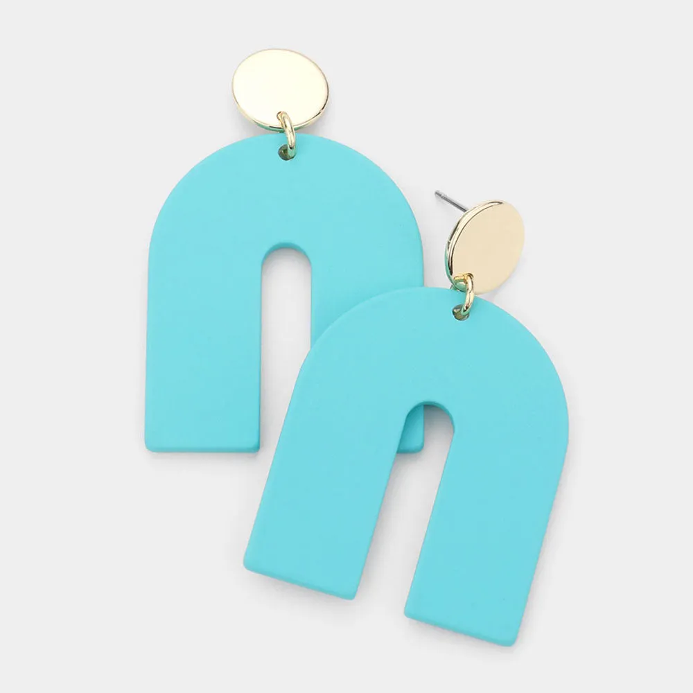 iLLASPARKZ Solid Colored Arch Dangle Earrings