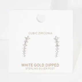 iLLASPARKZ White Gold Dipped Cubic Zirconia Drop Earrings