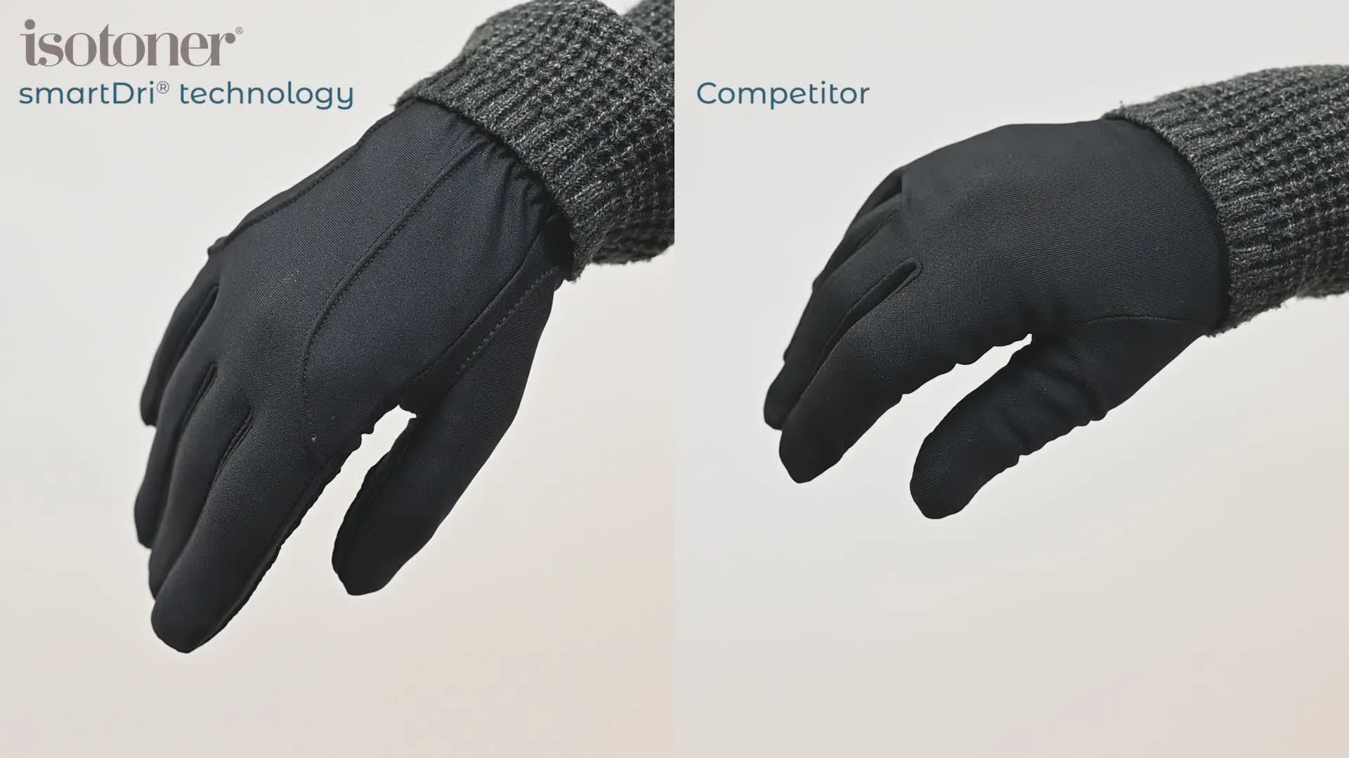 Isotoner Midweight Flip Top Smartdri 1 Pair Cold Weather Gloves