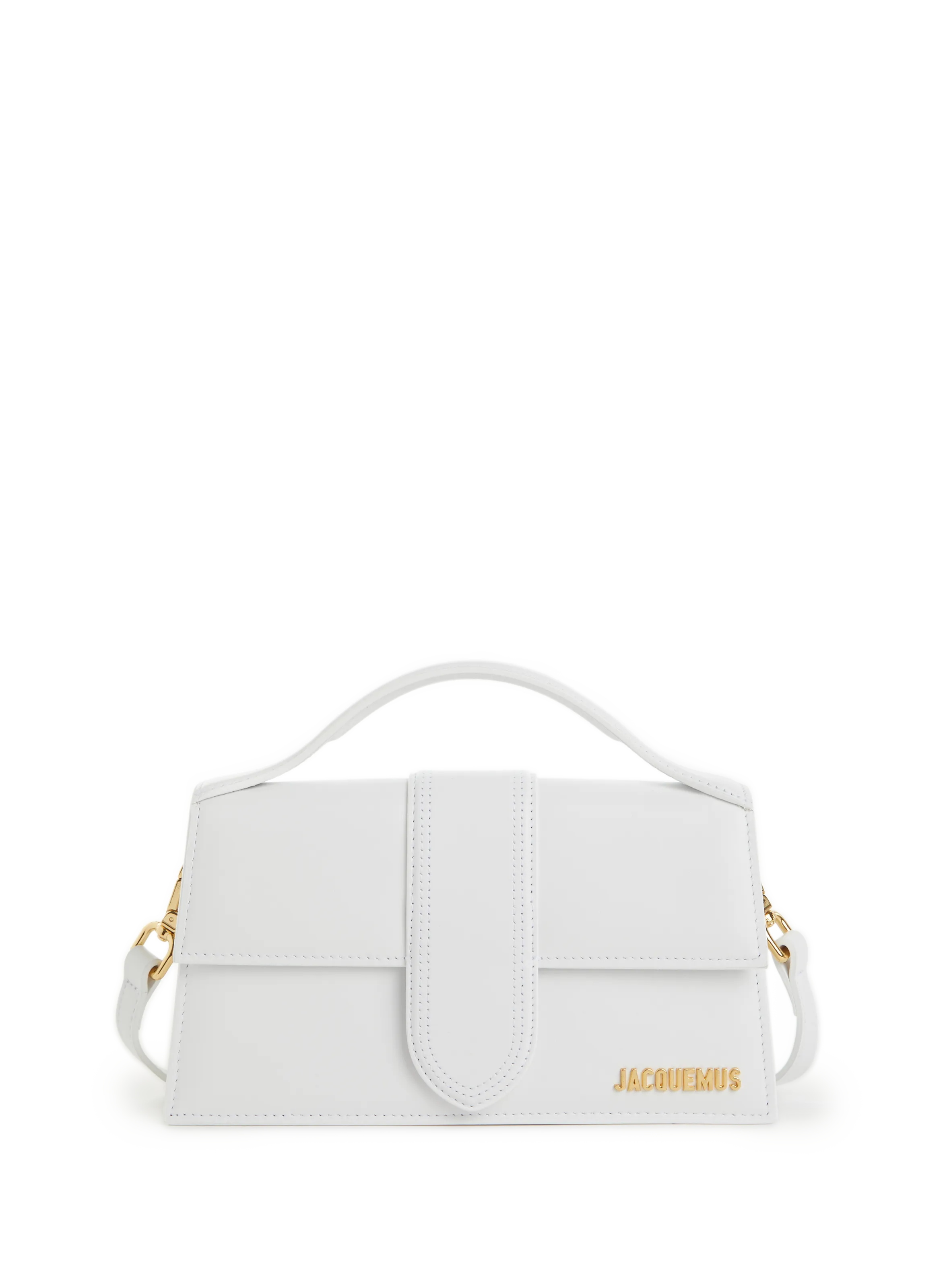 JACQUEMUS  Le Grand Bambino leather bag - White