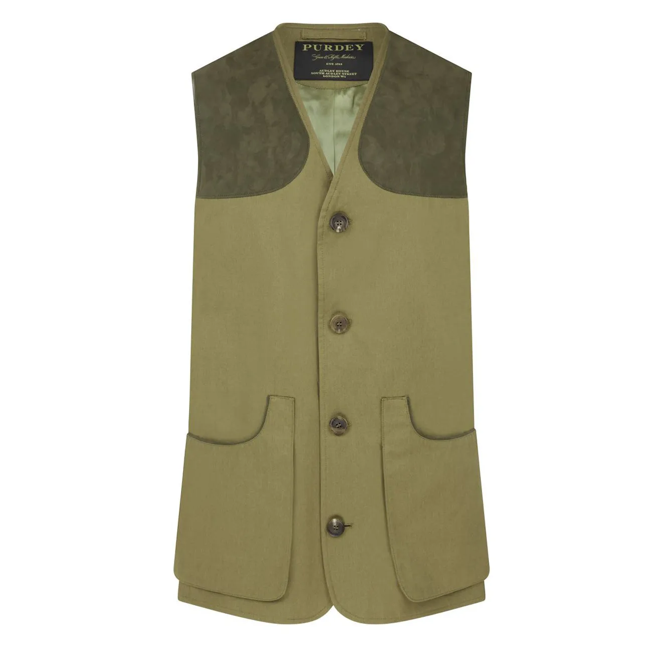 James Purdey Lightweight Shooting Vest Green