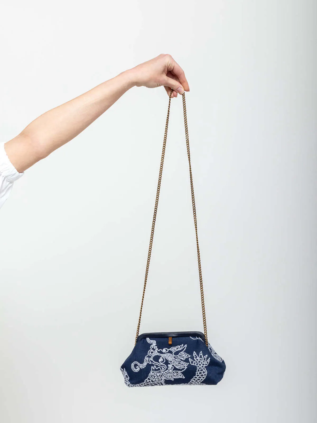 Liette Bag - Navy Blue/White