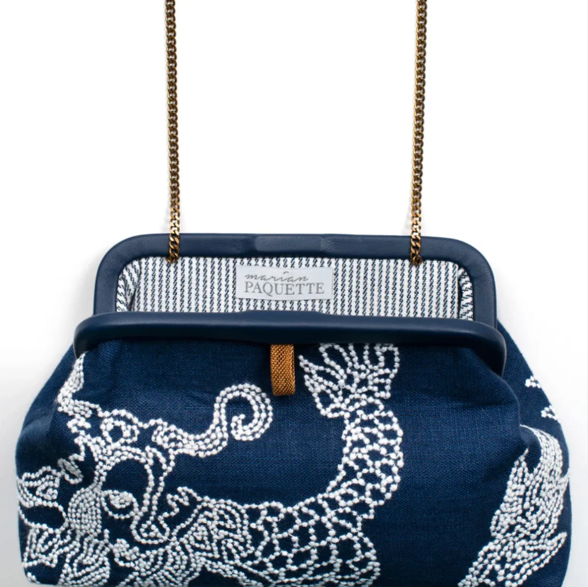 Liette Bag - Navy Blue/White