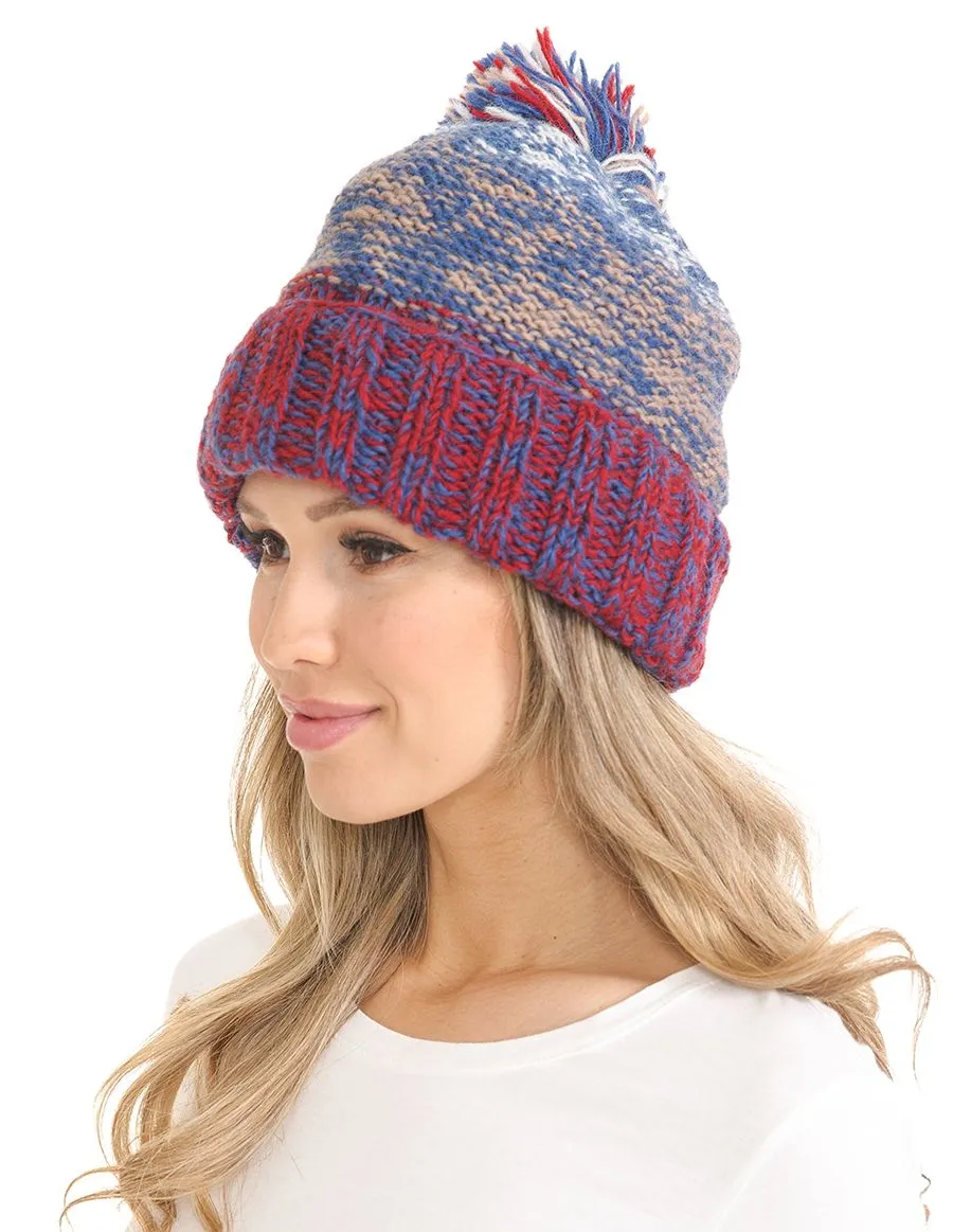 Melange Woolen Beanie Hat