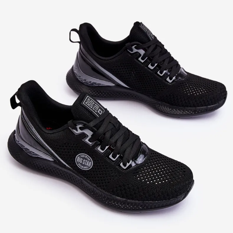 Men's Comfortable Sneakers Memory Foam Big Star LL174103 Black