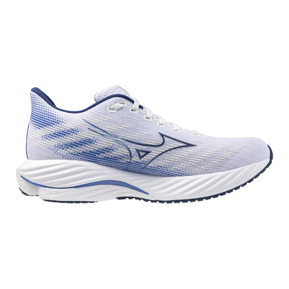 Men's Wave Rider 28 Running Shoe  - White/ Estate Blue - Regular (D)