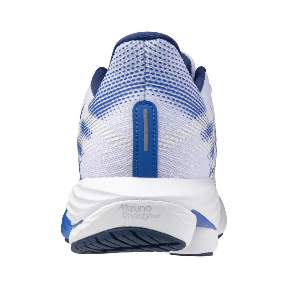 Men's Wave Rider 28 Running Shoe  - White/ Estate Blue - Regular (D)