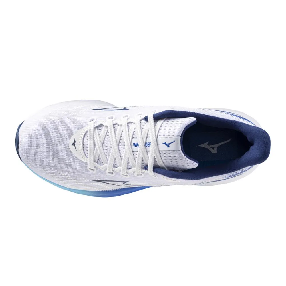 Men's Wave Rider 28 Running Shoe  - White/ Estate Blue - Regular (D)