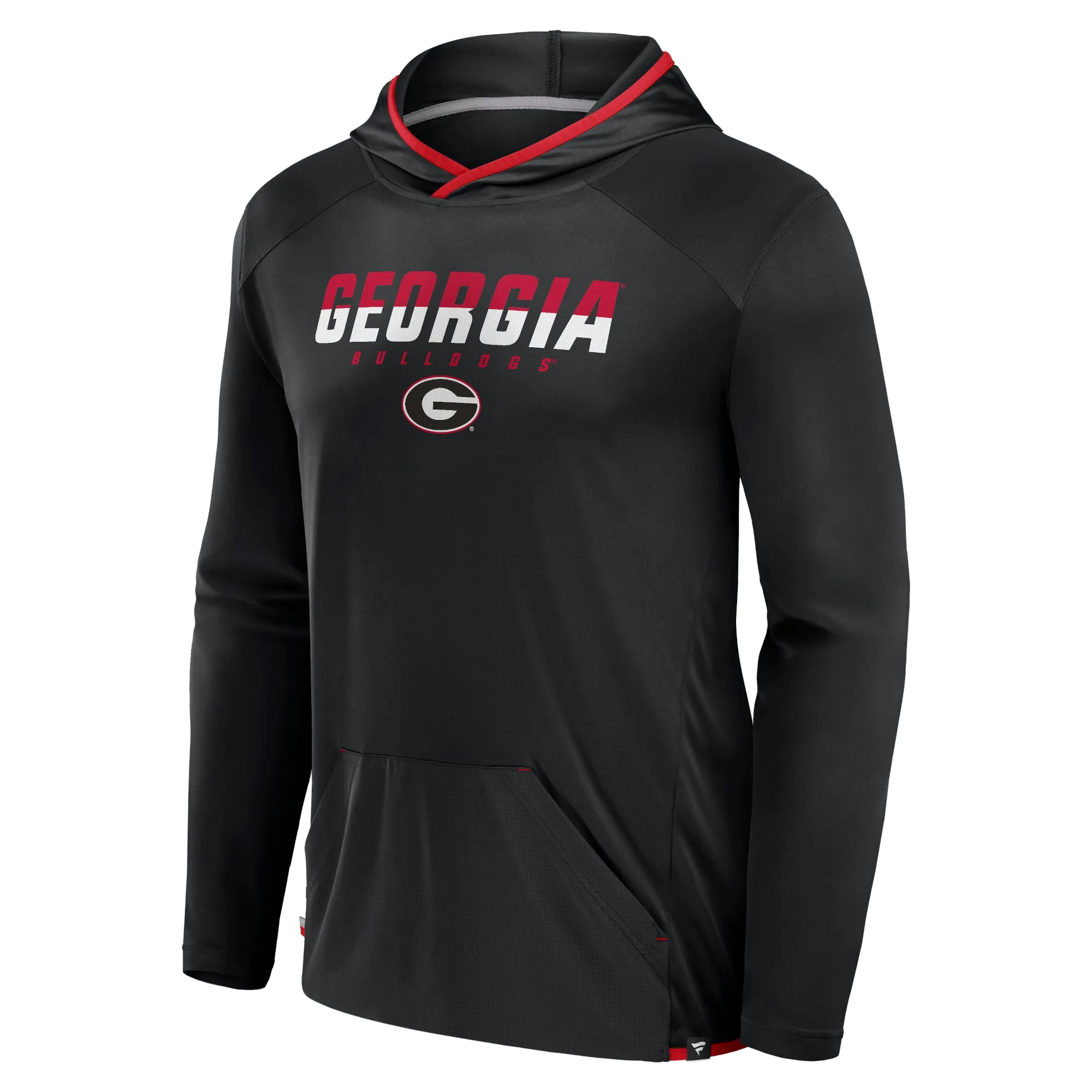 Men's Fanatics Black/Red Georgia Bulldogs Transitional Hoodie T-Shirt