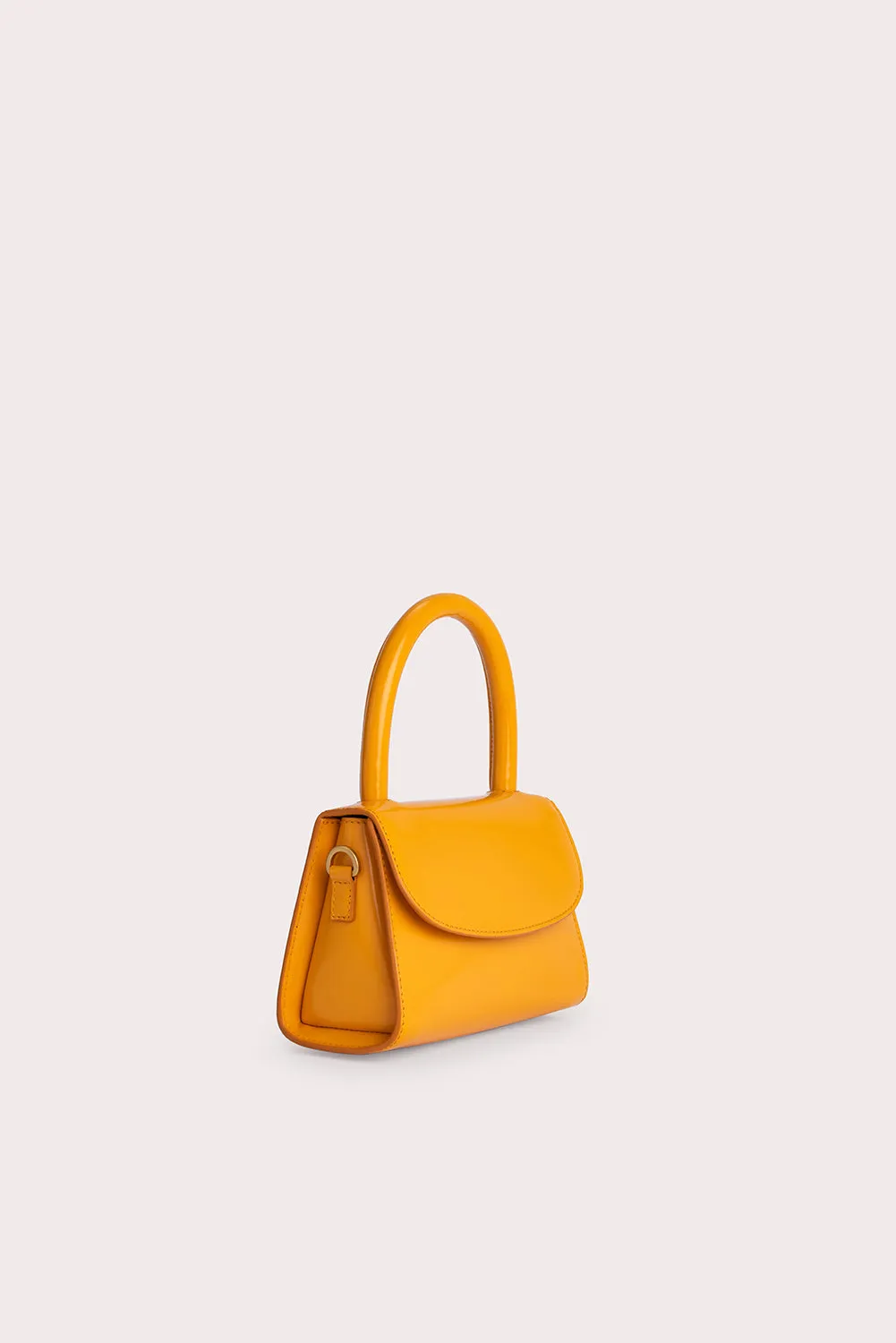 --Mini sunflower semi patent leather bag-