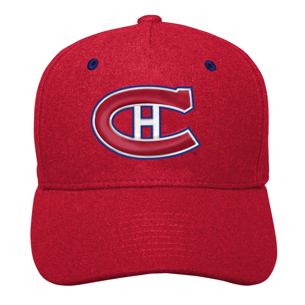 MONTREAL CANADIENS YOUTH REISSUE PRECURVED SNAPBACK HAT