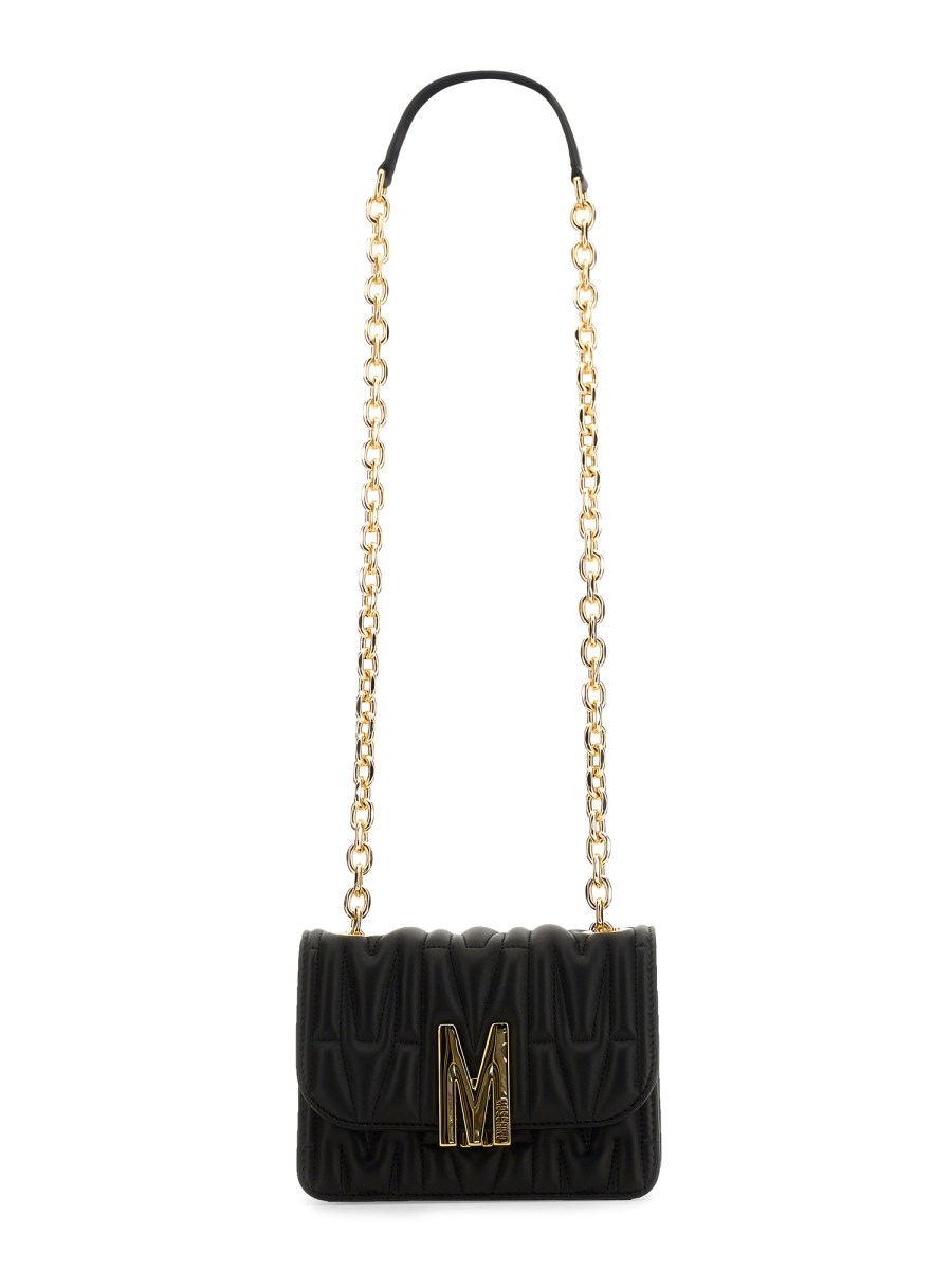 MOSCHINO    QUILTED LEATHER SHOULDER BAG