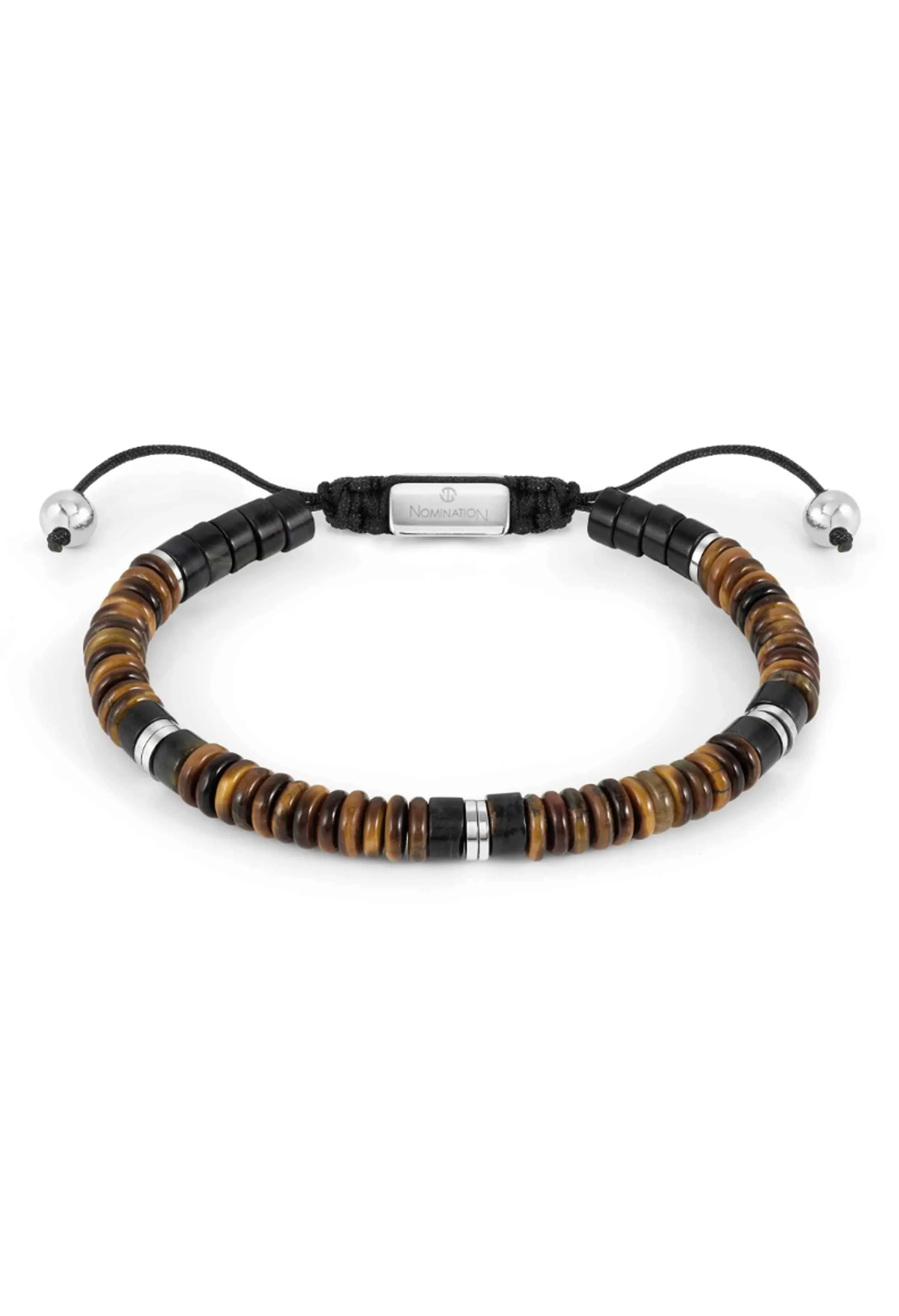 Nomination Instinct Style Jasper Tigers Eye Bracelet Golden PVD