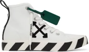 Off-White & Black Mid Vulcanized Sneakers