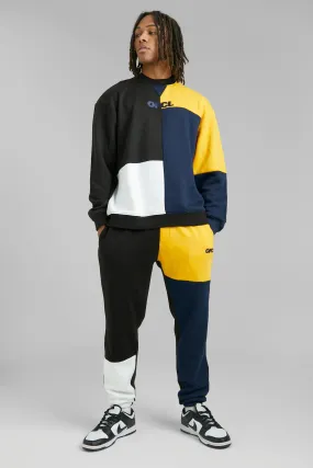 Oversized Colourblock Sweatshirt Tracksuit | boohooMAN UK