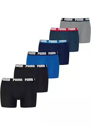 Pack of 6 Boxer Shorts by Puma | Look Again