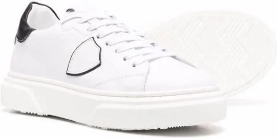 Philippe Model Kids TEEN Temple low-top leather sneakers White