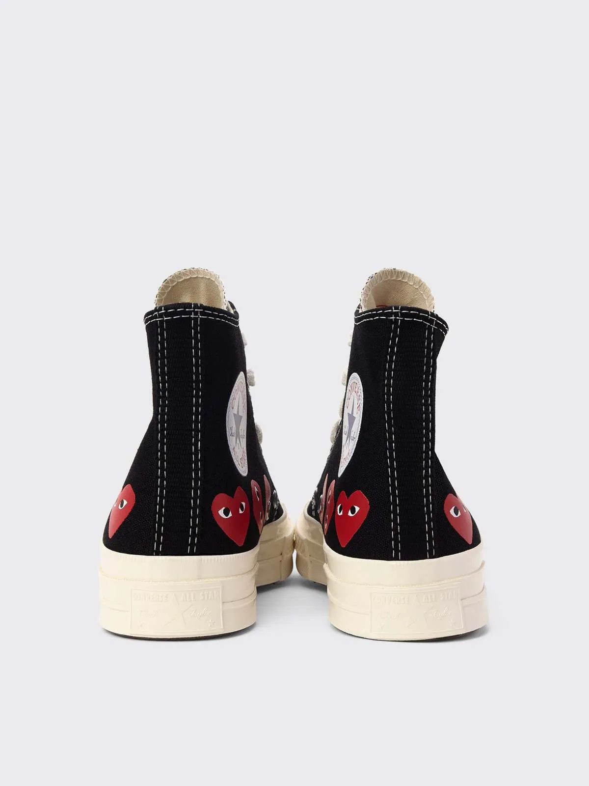 Play Multi Heart High Converse Chuck All Star 70 High - Black/Red Heart