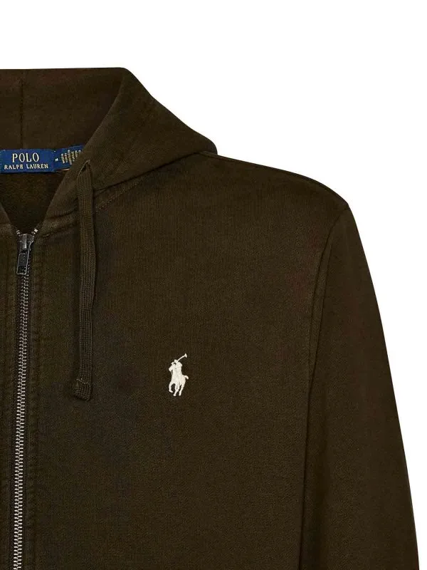 Polo Ralph Lauren Military Olive Cotton Zip-Up Hoodie