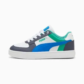 PUMA Caven 2.0 Block Sneakers - Youth 8-16 years | PUMA White-Hyperlink Blue-Galactic Gray | PUMA SHOP ALL PUMA | PUMA 