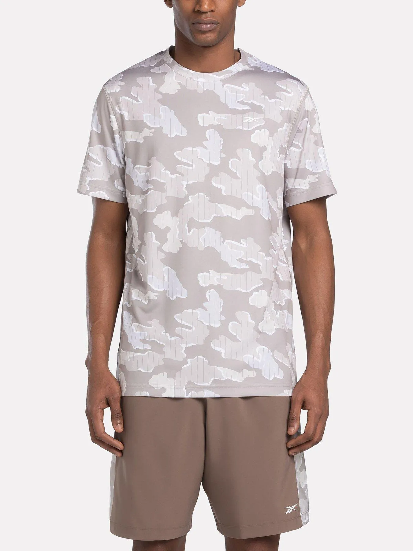 Reebok Mens Training Train Motion Camo Tech Tee - Multi