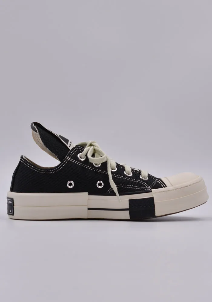 RICK OWENS DRKSHDW x CONVERSE DC02AX727 DRKSTAR OX SNEAKERS BLACK