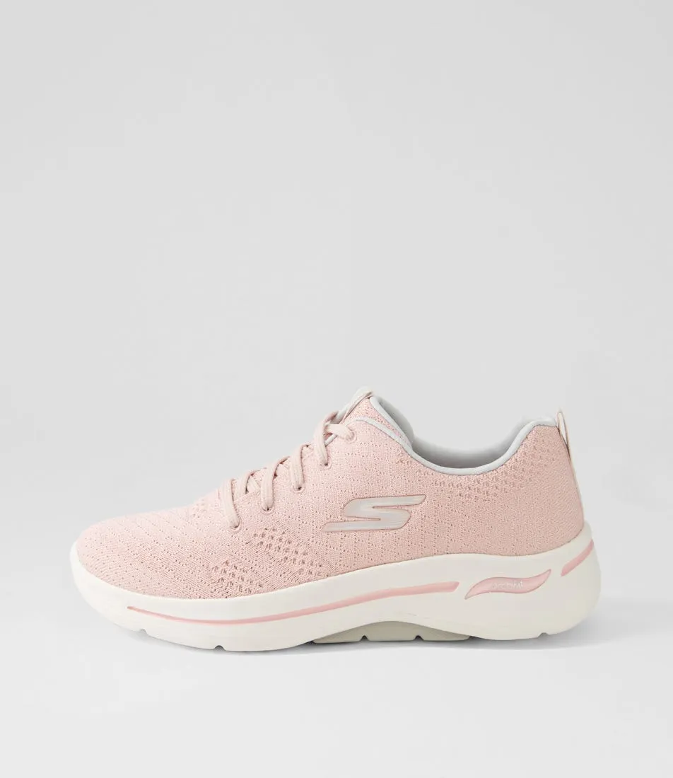 SKECHERS Go Walk Arch Fit Light Pink Textile Sneakers