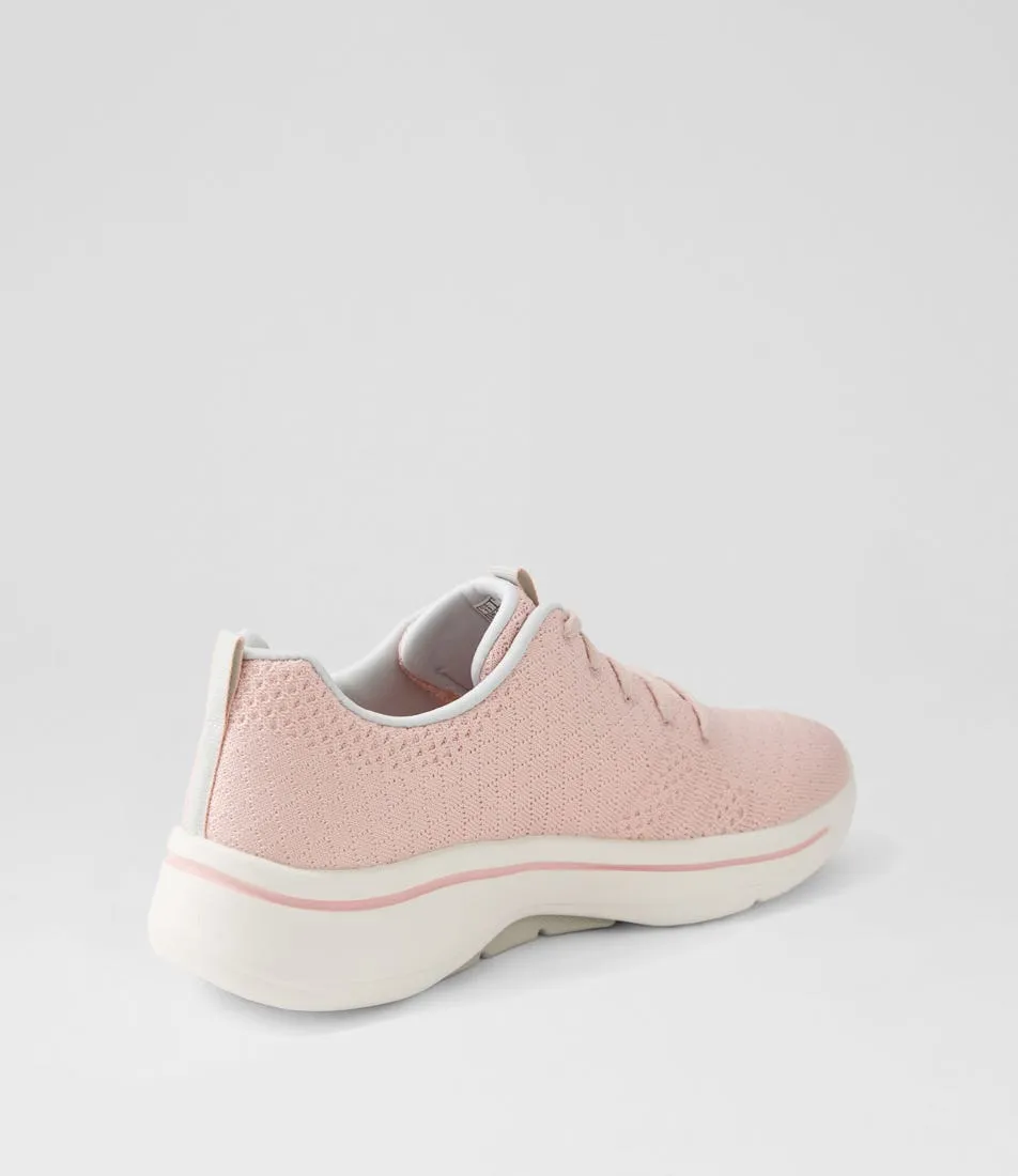 SKECHERS Go Walk Arch Fit Light Pink Textile Sneakers