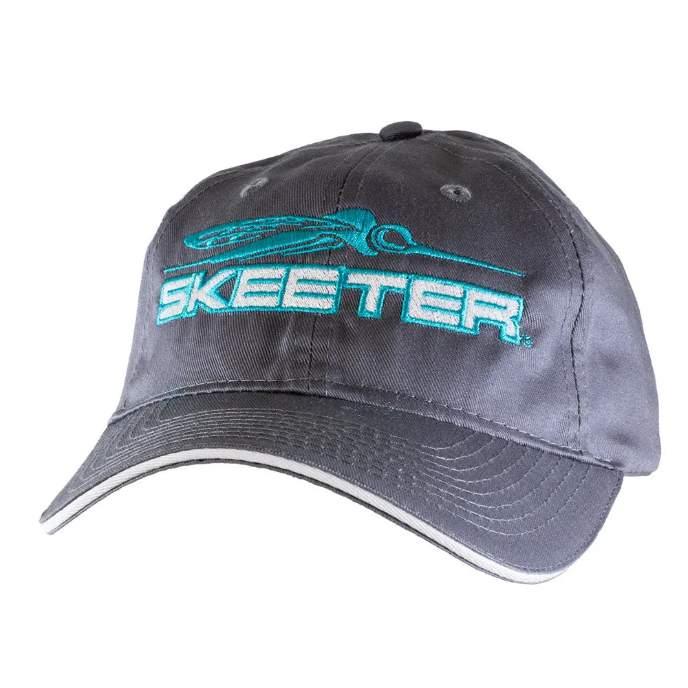 Skeeter Teal - White Unstructured Grey Hat