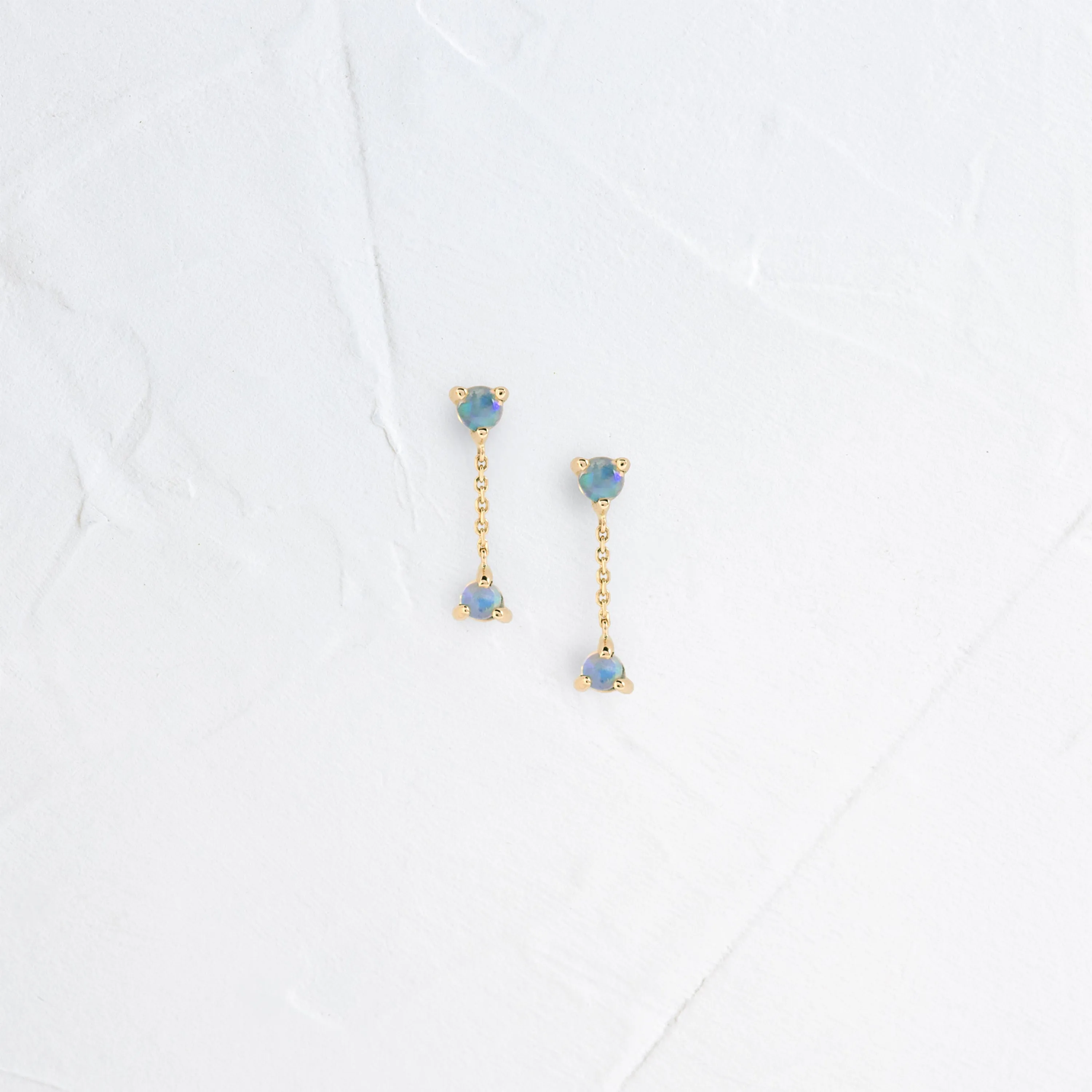 Small Two-Step Chain Earrings - In Stock