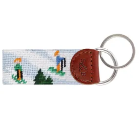 Smathers & Branson Ski Slopes Needlepoint Key Fob