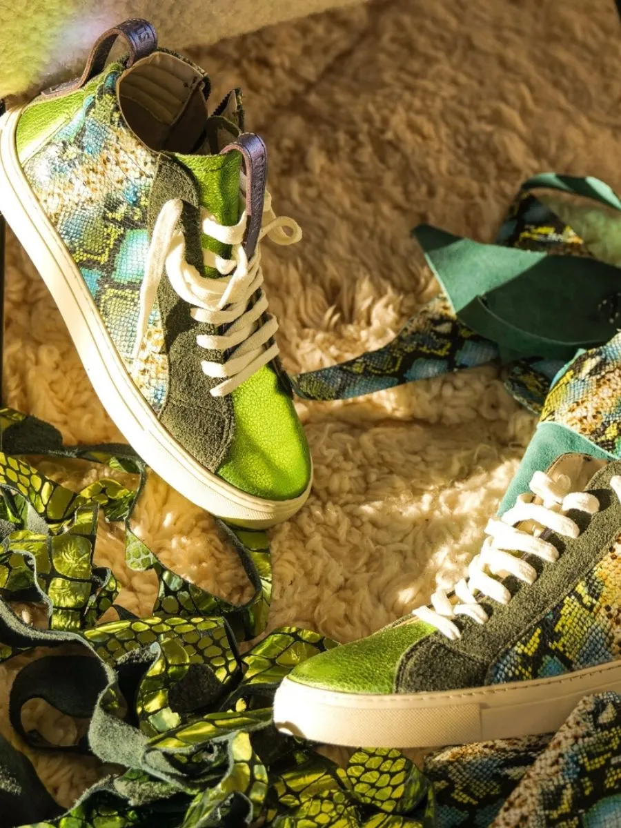 sneakers for women Multicoloured,Green - PM001 Dragon Chimera | PAUL MARIUS