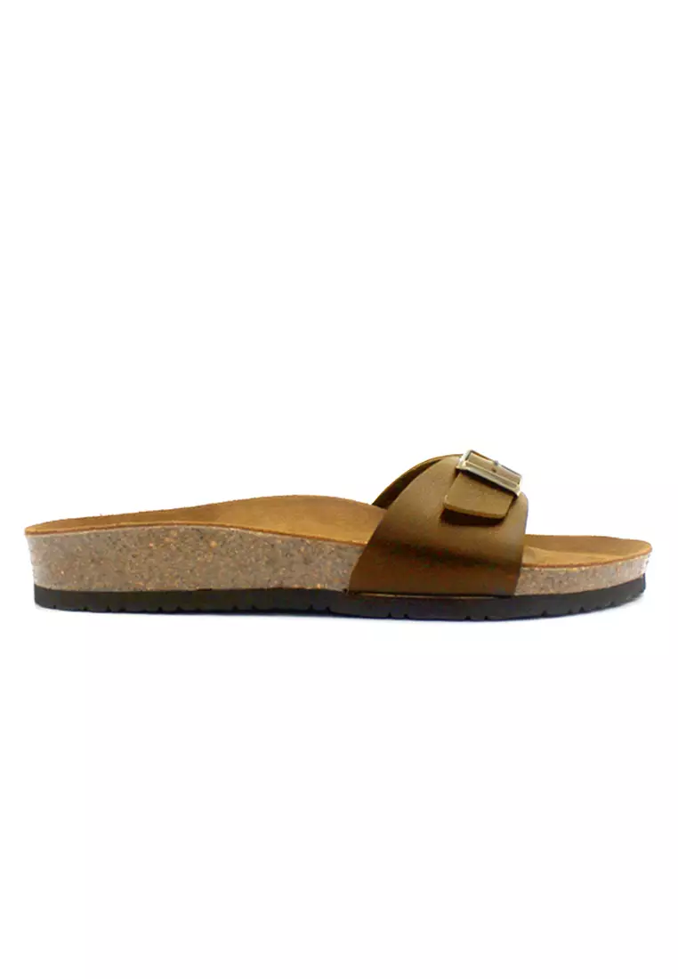 SoleSimple Lyon - Camel Leather Sandals & Flip Flops