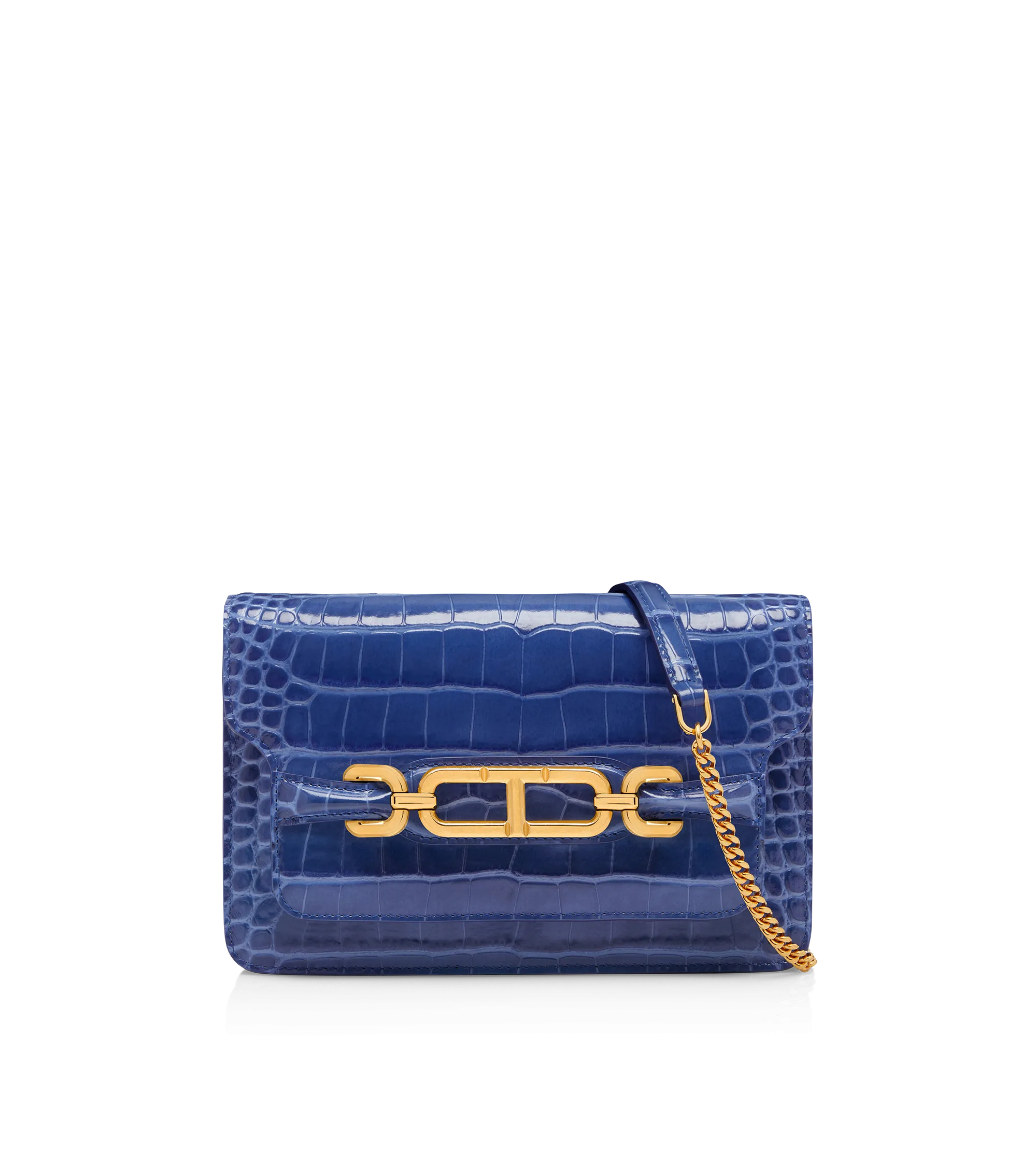 STAMPED CROCODILE LEATHER WHITNEY SMALL SHOULDER BAG