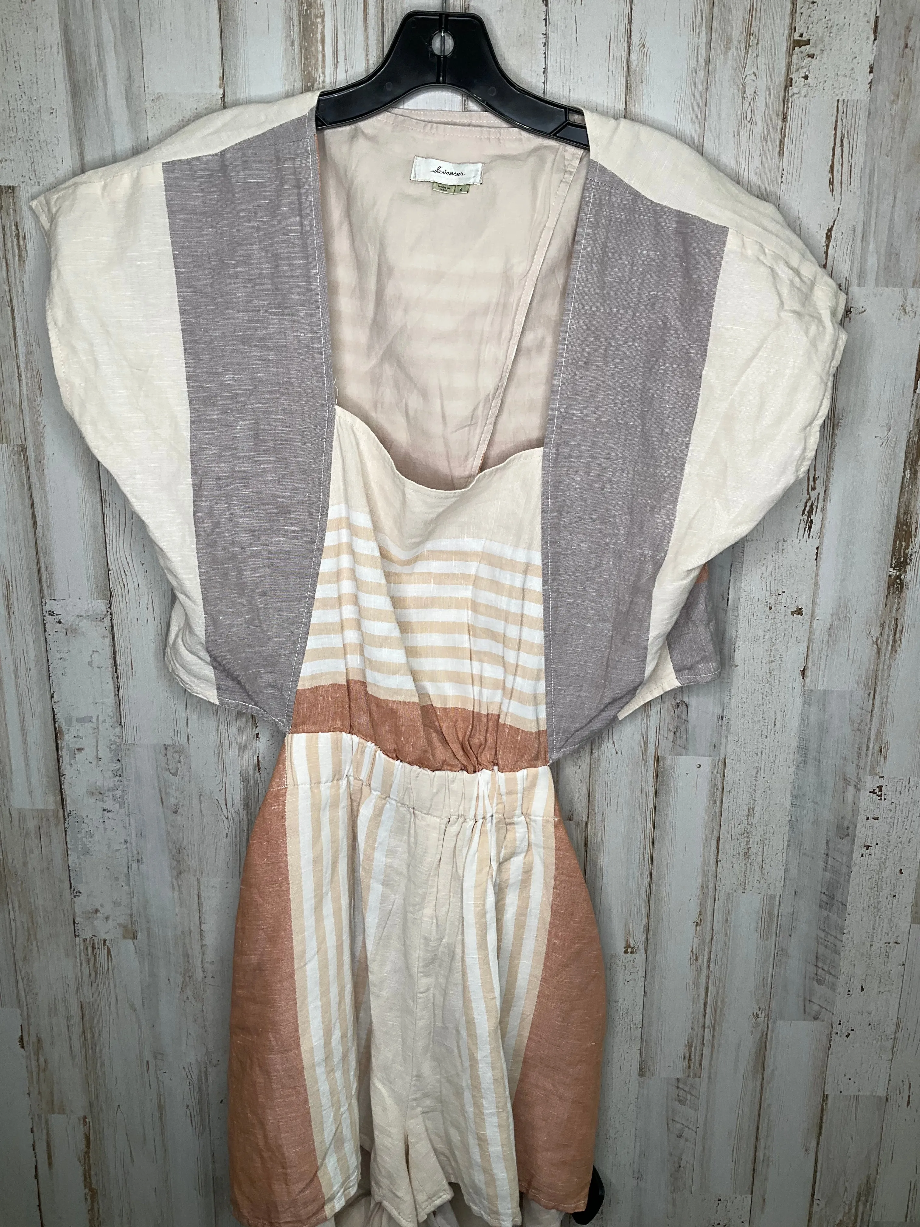 Striped Pattern Romper Elevenses, Size S