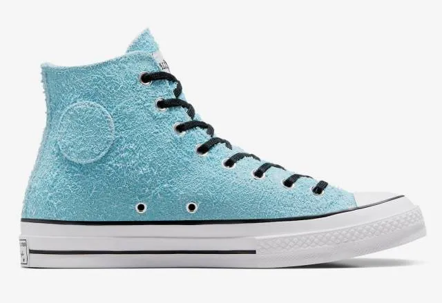 Stussy x converse chuck 70 hi sky blue