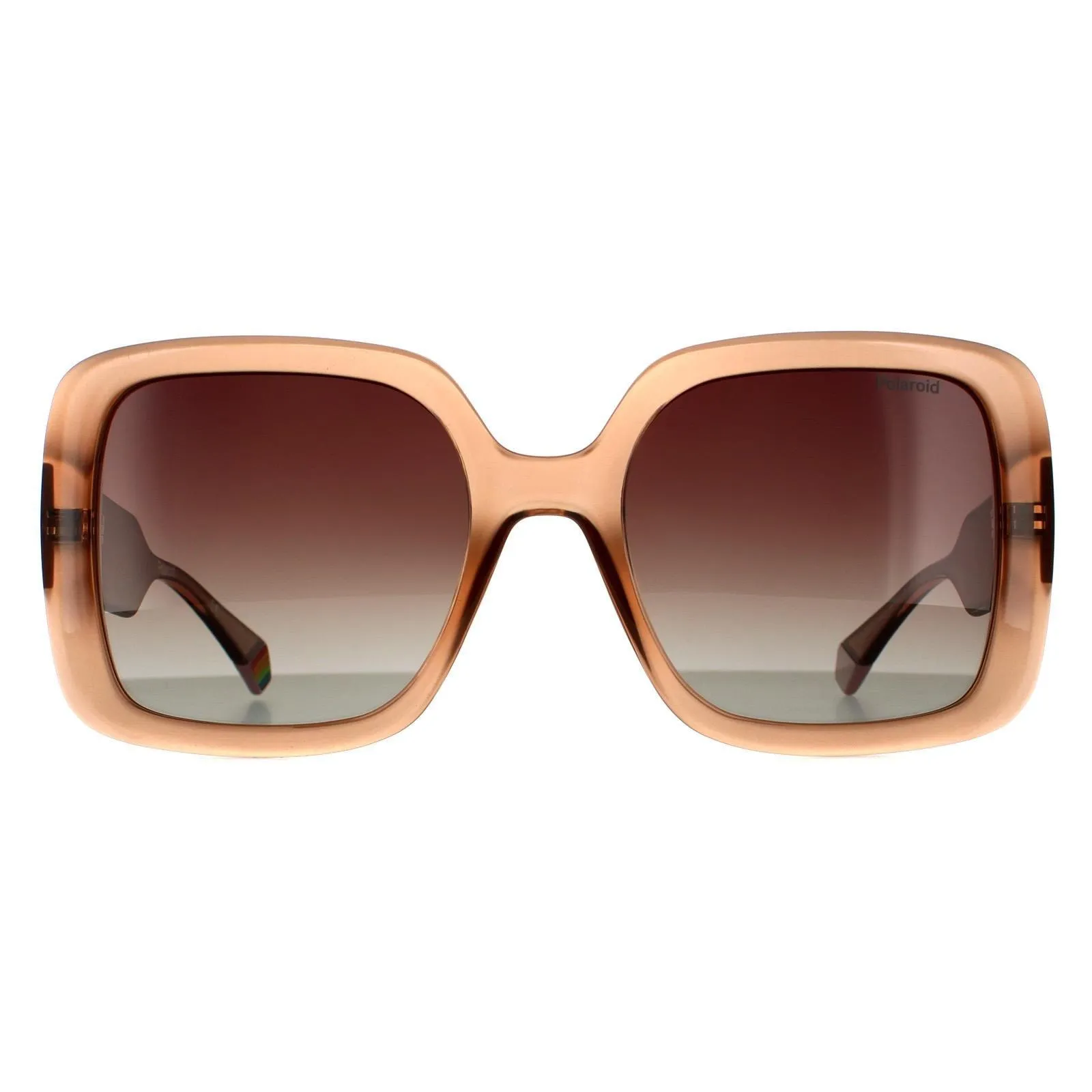 Sunglasses | Square Beige Brown Gradient Polarized Sunglasses | Polaroid