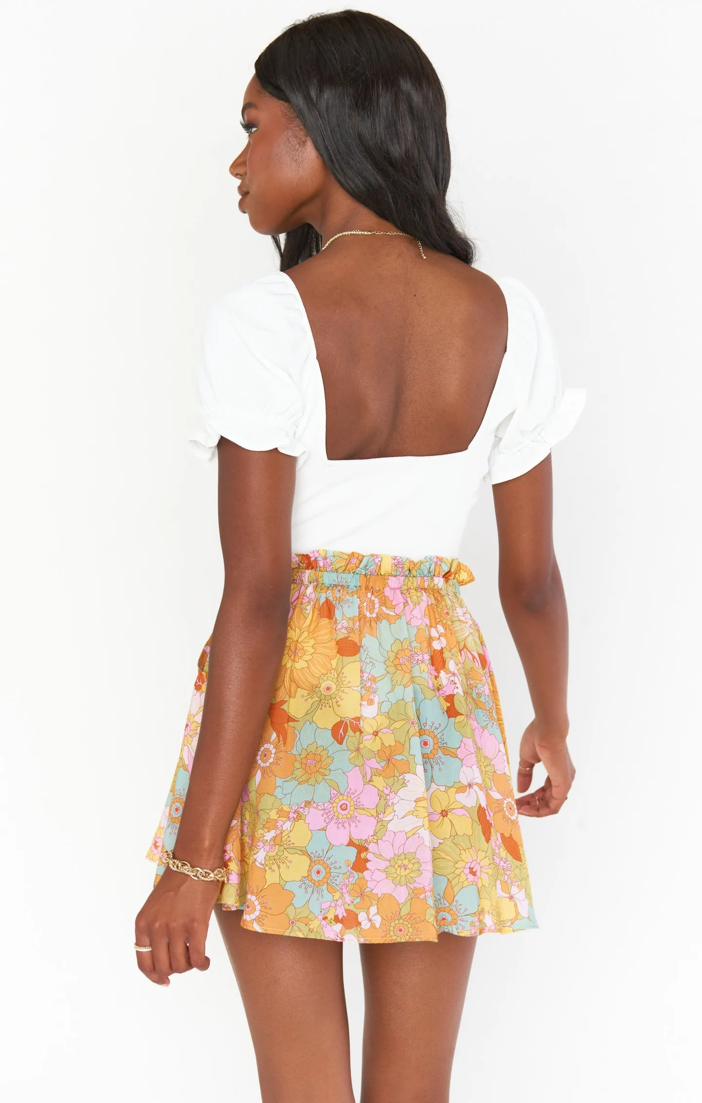 Swing Skirt ~ Groovy Blooms