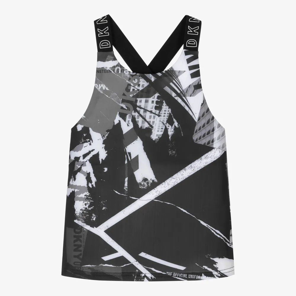 Teen Girls Black & White Vest