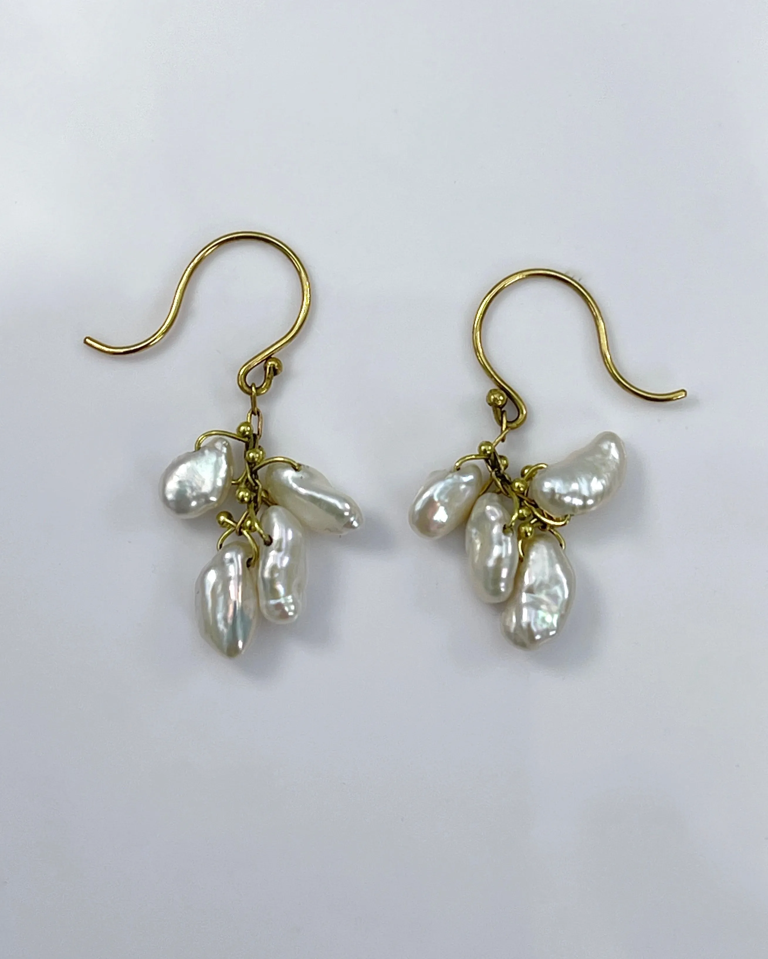 Ten Thousand Things Keshi Pearl Cluster Earrings