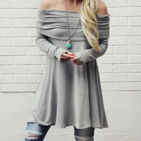 The Bailey Tunic Tee in Gray