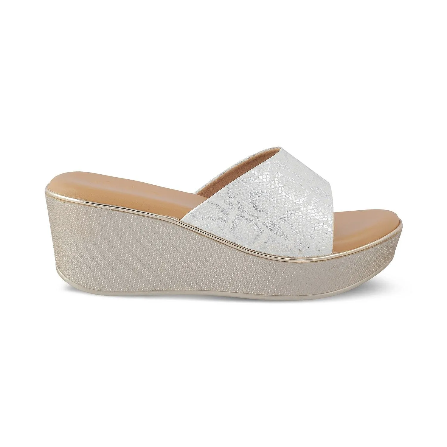 The Tosam White Women's Dress Wedge Sandals Tresmode