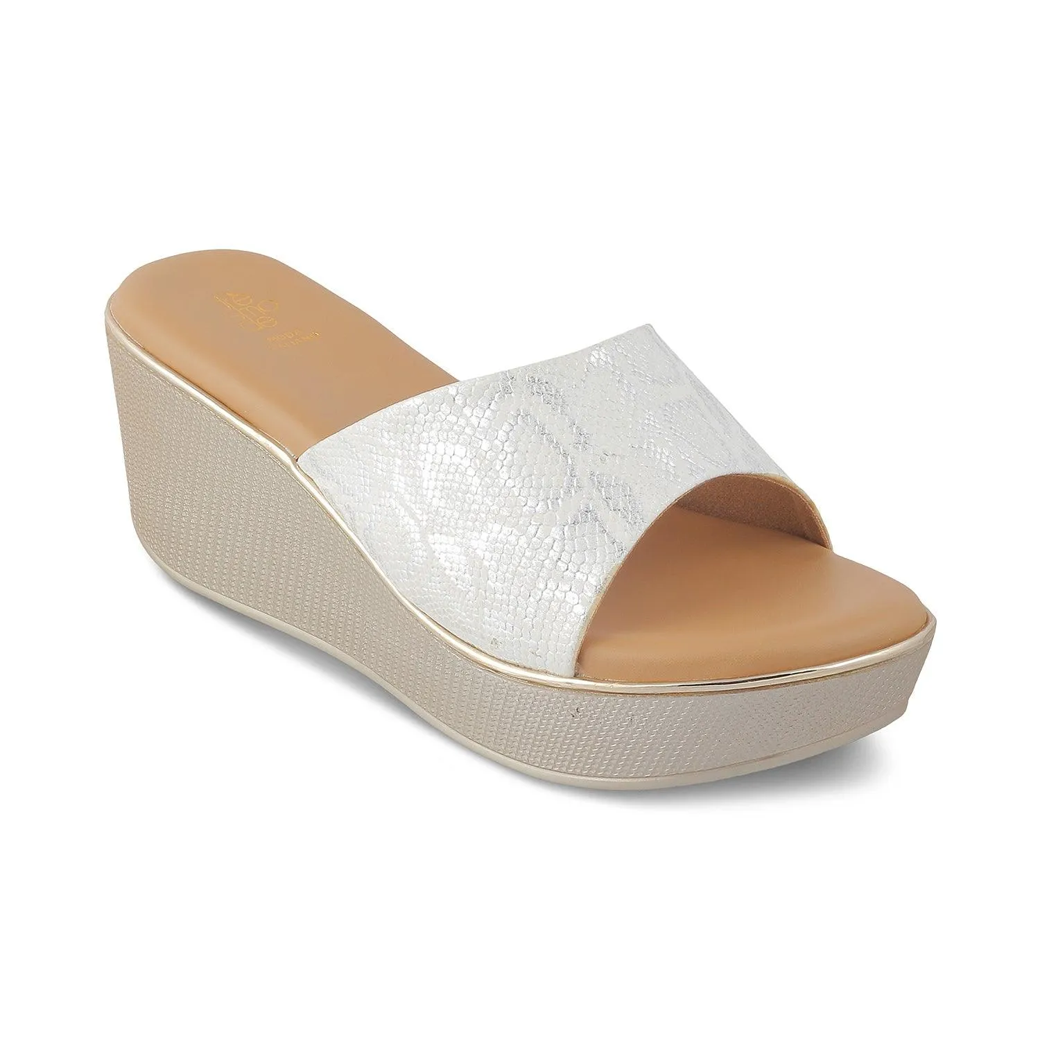 The Tosam White Women's Dress Wedge Sandals Tresmode